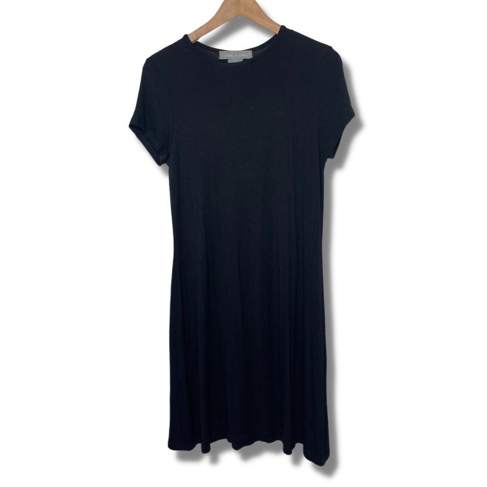 NWOT Lark + Grey | Black Short Sleeve T-Shirt Dress | Size L